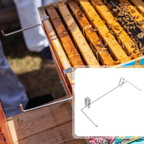 GLEAVI Beekeeping Frame Holder Bee Hive Mounted Storage Rack Metal Extension Bracket for Beehive Hanging Rack Outdoor Beekeeping Supplies