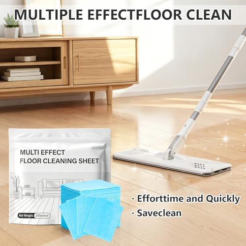 Multi-surface Floor Cleaning Tablets，2026 Upgraded Floor Cleaning Sheets Multi,Multiple Effect the Floors Clean，Safe Floor Cleaner for Hard, Tile, Laminate and Vinyl(100pcs)