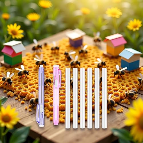 6Pcs Purple Retractable Mechanical Eraser Pen,Pen-Style Erasers with Replacement Eraser Refills Mechanical Eraser for School Home Office Writing Drawing,Erasers and Correction Products