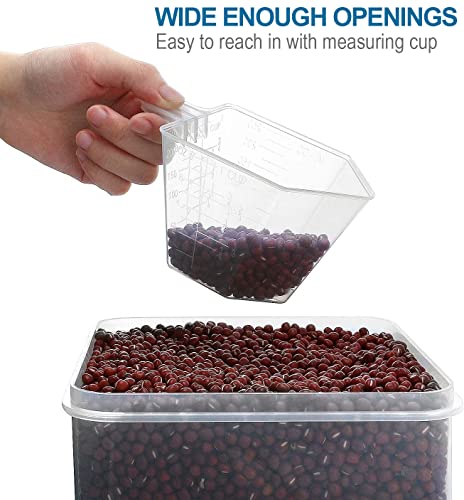 VERONES Large Tall Airtight Food Storage Containers, 10 PACK Plastic Airtight Kitchen & Pantry Organization, Ideal for Flour & Sugar Plastic Canisters with Labels - color: Black