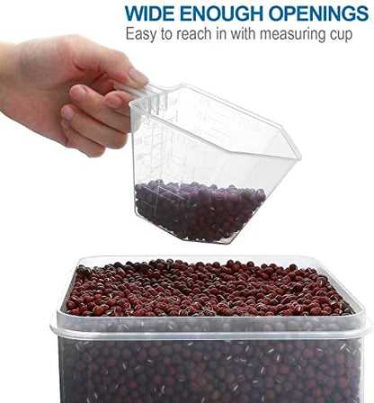 VERONES Large Tall Airtight Food Storage Containers, 10 PACK Plastic Airtight Kitchen & Pantry Organization, Ideal for Flour & Sugar Plastic Canisters with Labels - color: Black