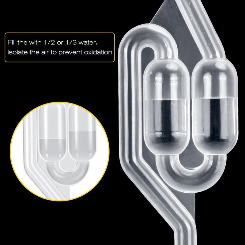 3 Pieces S-Shape Airlocks,Homebrew Bubble Airlock Carboys Stopper & Fermenter Seal Valve with Food Grade Grommets Wine Making(3 pack) - color: 3 pack