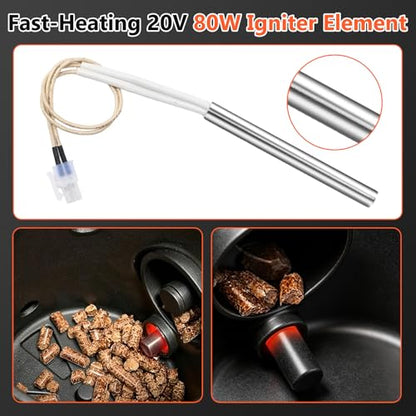 QuliMetal Fire Burn Pot and D2 Hot Rod Ignitor Kit for Traeger Pro 575 & 780, Ironwood 650 & 885, Silverton 620 & 810 Wood Pellet Grills with D2 Direct Drive and WiFIRE Technology - size: Fire Burn Pot + D2 Ignitor