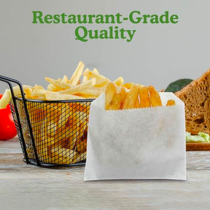 Regency Wraps Grease-Resistant French Fry Bags, Snack Pouches, 50 Pack - size: Pack of 50, style: French Fry Bag
