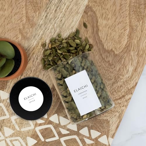 Indian Spice Labels Stickers for Jars and Lids - 96 South Asian Spice Jar Labels Waterproof Preprinted, Seasoning Herb Stickers for Containers Kitchen Pantry Organization - style: Indian Spice Label