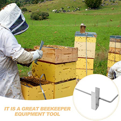 YARNOW Beehive Frame Holder, Stainless Steel, Durable Beekeeping Frame Lifter, Support Bracket for Beekeepers, 18.1 x 6.7 x 3.9 Inch, Silver