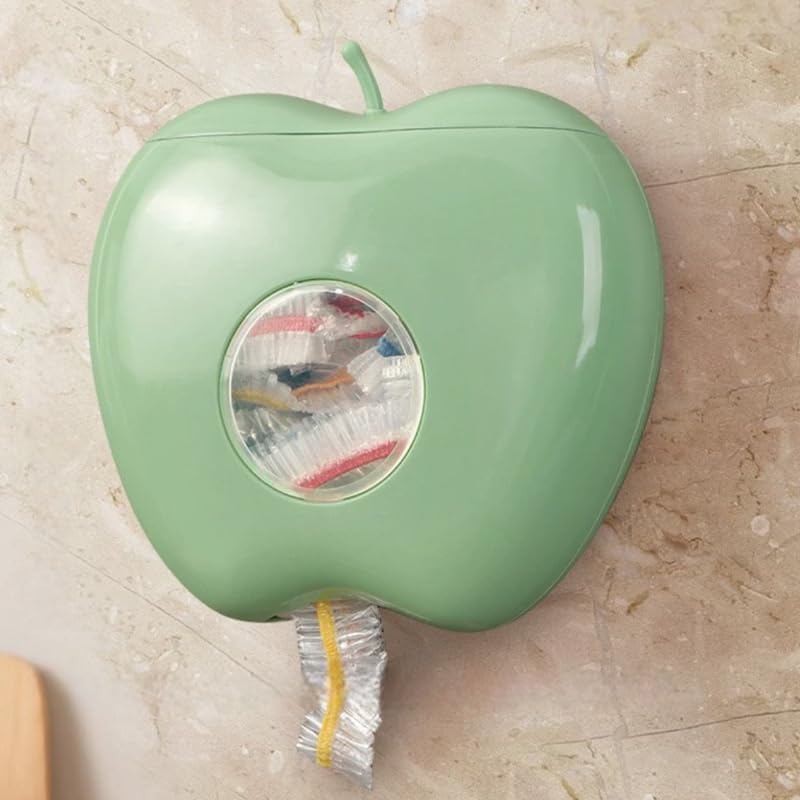1Pcs Easy-Access Multi-Functional Kitchen Storage Box with Elastic Food Covers - Reusable Plastic Wrap Organizer for Convenience, Green - color: Green