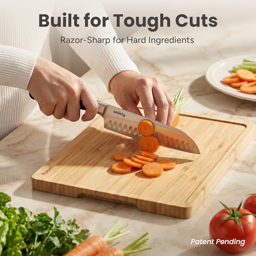 SMIRLY 14-Piece Kitchen Knife Set with Magnetic Block, High Carbon Stainless Steel Chef Knives, Ultra Sharp, Dishwasher Safe, Black - color: Black