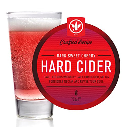 2 Gal. Dark Sweet Cherry Hard Cider Recipe Kit - Makes a Wicked-Good 5.5% ABV Batch of Craft Brewed Hard Cider
