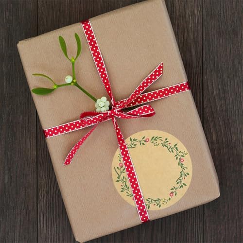 500PCS Canning Label Stickers for Jars and Lids,2Inch Round Jars Labels for Mason Jar,Wreath Designs Kraft Sticker Labels for Food Containers Candle Pantry Spice Lids Bottle Label (Brown92) - color: Brown92