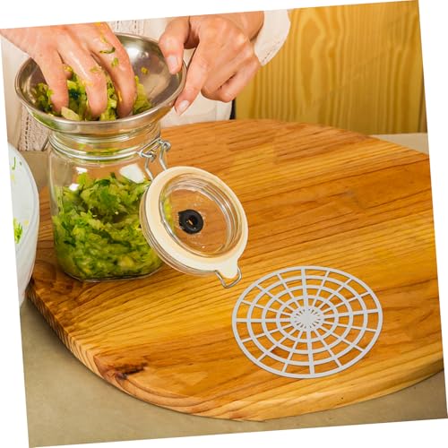 BESTYASH 5pcs Fermentation Weight Pickle Jar Press Plates with Strainer Round Kimchi and Pickled Foods Press Rack for Efficient Flavor Absorption and Easy Cleaning