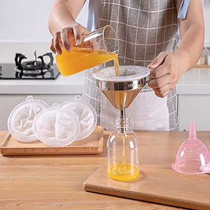1 Piece 400 Mesh Food Filter Strainer Kitchen Micron Strainer for Transferring Liquids, Oil and Dry Ingredients Food Funnel for Kitchen Bottle Strainer