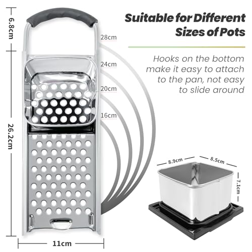 SPEENSUN Spaetzle Maker, Premium Grade Stainless Steel Spaetzle Press, Efficient Homemade Spaetzle and Knoepfle, Dishwasher Safe Spaetzle Noodle Maker with Comfort Handle for Pots Up to 30 CM - style: Spaetzle Maker