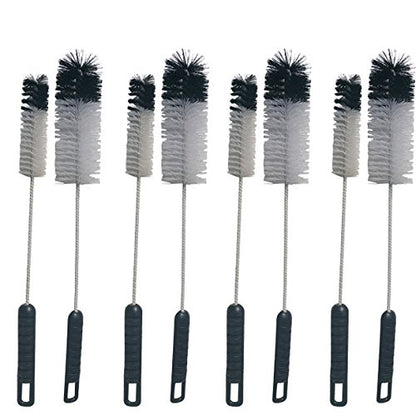 NewFerU Wire Bottle Cleaning Brush Set Small Large Thin Long Handle, Utility Cleaner Bendable Flexible for Narrow Neck Skinny Spaces of Water Beer Wine Baby Bottles Pipe Tube Flask Decanter (8)