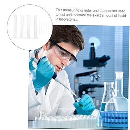 Veemoon 1set Graduated Measuring with Droppers for Accurate Liquid Transfer Laboratories Kitchens and Schools Plastic Lab Equipment