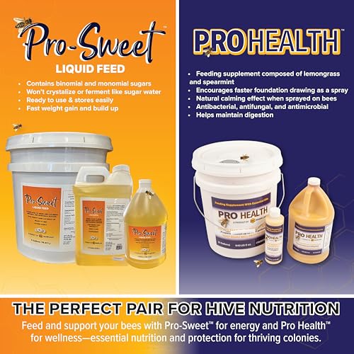 Mann Lake Pro-Sweet Liquid Bee Feed, Prevents Crystallization & Fermentation, Ideal for Nectar Dearth and Cool Seasons, Beekeeper Essential, Healthy Colony, 2.5-Gallon Jug - size: 318 Fl Oz (Pack of 1)