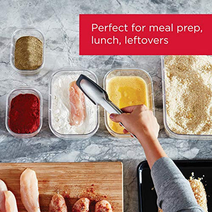 Rubbermaid Brilliance BPA-Free Food Storage Containers Multi Pack, 1.3 Cup Plastic Containers with Lids, 5 Pack, Leak Proof, Microwave & Dishwasher Safe - size: 1.3 cup (10-Piece)