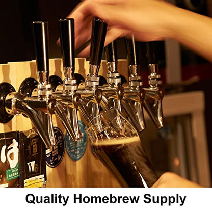 MRbrew 2 PCS Plastic Beer Tap Handle, 3/18” Beer Faucet Black Handle for Commercial Standard American Threading fit Bars, Restaurants, Home Bars, Weddings, Parties or Home Brewing Setups - size: 2 Pieces