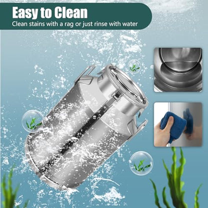 Stainless Steel Milk Can, 60L fermentation barrel wine barrel fermenter, 15.85 Gallon Milk Can Tote Jug with Sealed Lid Heavy Duty, self-brewed wine sealed making equipment for Milk and Wine