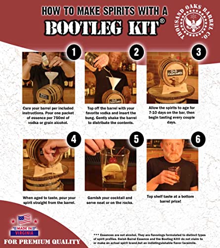 Dark Jamaican Rum Whiskey Making Bootleg Kit w/Chalkboard & Book- Thousand Oaks Barrel Co. – Make & Age Spirits in an Oak Cask Keg- Best Father’s Day Gift Ever (3L) - size: 3 Liter