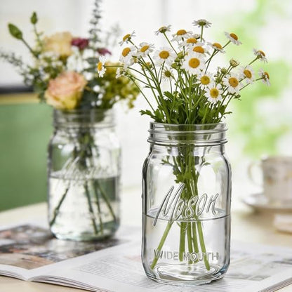 Rubtlamp Clear Mason jar 32 oz, 12 Pack Glass Jars - Wide Mouth Mason Jars with Airtight Lids for Pickling, Fermenting, Food Storage&DIY Crafts, Microwave & Dishwasher Safe - color: Clear