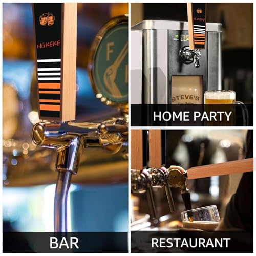 Wooden Beer Tap Handles Keg Handle Chalkboard Beer Tap Handles for Kegerator, Keg Tap Handles & Markers - Nice Gift for Homebrewers, Bars, Restaurants & Weddings - Pack of 2 - size: 2 PCS