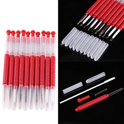Beekeeping Grafting Tool, Queen Rearing for Precise Larva Transfer with Flexible Reed, Spring Plunger, 10 Piece Set for Royal Jelly Production, Apiary Queen Breeding