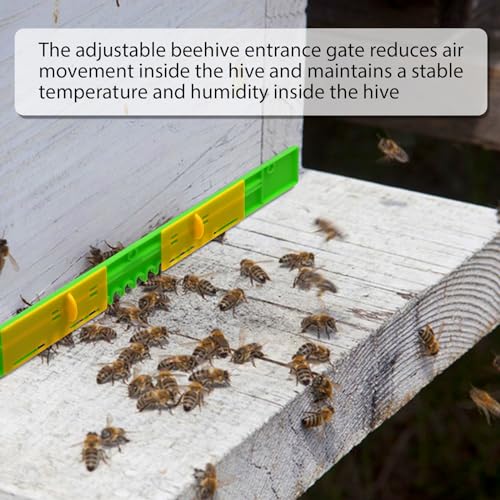 6 Pack Bee Hive Entrance Reducer Beehive Entrance Gates Bee Hive Plastic Reducer Guards Bee Hive Mouse Guard Beehive Tool Beekeeping Supplies for Professional Beekeeper or Beginner, Length 14.76 Inch - size: Entrance Reducers-6 Pack