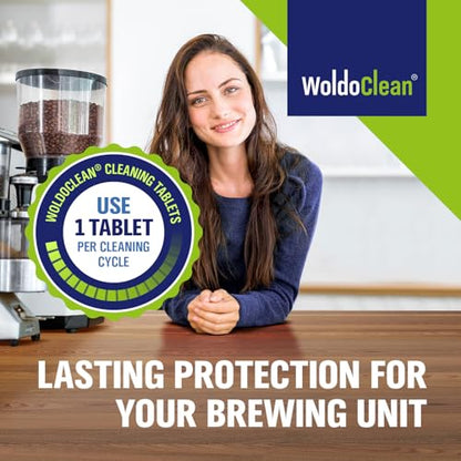 WoldoClean Coffee Maker Cleaning Tablets 150 Pack - Espresso Cleaner | Compatible with DeLonghi, Jura, Breville, Gaggia, Krups, Philips, Saeco - size: 150 Count (Pack of 1)