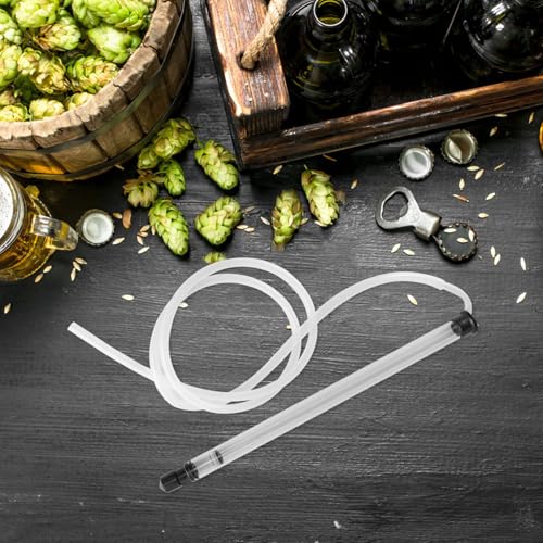 DECHOUS 1Set Automatic Siphon Tube with Clear Hose for Home Brewing Easy Transfer of Wine and Liquids Compact and Lightweight Design for Safe Bottling and Storage