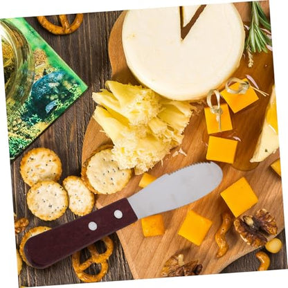 ABOOFAN Stainless Steel Cheese Knife Butter Slicer Baking Tool Knife Jam Spreader Portable Cheese Cutting Tool