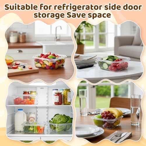 Cheese Container for Refrigerator 2 Pcs Reusable Sliced Cheese Container Clear Plastic Cheese-Slice Holder for Fridge, Fruits, Vegetables