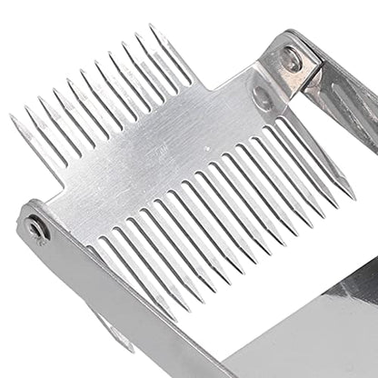 Qiilu Honey Scraper Tool Uncapping Fork Double Head Honey Cutting Fork Beekeeping Equipment for Beekeepers (Stainless Steel Handle Double Ended)
