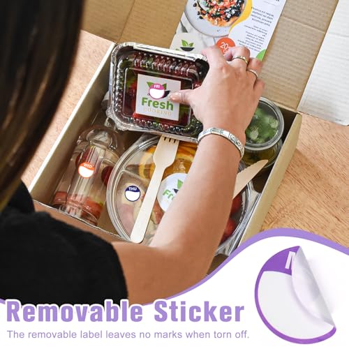 3500 PCS 7 Days of The Week Stickers 0.79 Inch Sticker Roll Dispenser Holder Acrylic Day Dot Dispenser Food Date Labels Stickers Monday to Sunday for Kitchen Restaurant Expiration Date - size: 0.79 Inch Label, style: Round Label