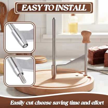 2 Pack Cheese Curler Wheel Replacement, Stainless Steel Cheese Shaver Blade for Rosettes, Tête De Moine, Rosettes, Chocolate & Butter Curls, Charcuterie Board Accessories