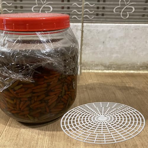 2pcs Plastic Pickling Mesh Plate: 12" Vegetable Fermentation Press for Canning Jars - Fermenting Tamper Tool for Kimchi Sauerkraut Pickled Chili - size: 30.00X30.00X1.50CM