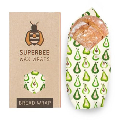 SUPERBEE Beeswax Bread Wrap, Reusable Beeswax Wrap for Food, Wrap Bread, Reusable Bees Wrap Paper for Wrapping Vegetables, Cheese Paper, Bowl Covers and Sandwich Wrapping, XXL (Pears) - color: Pears