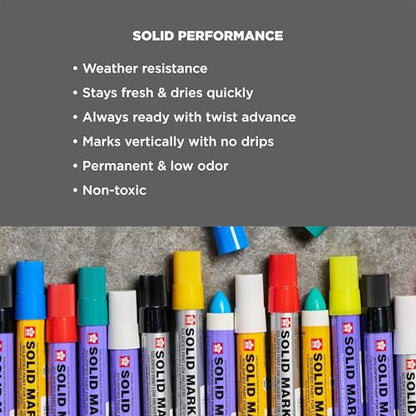 Sakura Solid Paint Markers - Permanent Marker Pens - Window, Wood & Glass Marker - Blue Paint - 1 Pack - color: Blue Paint