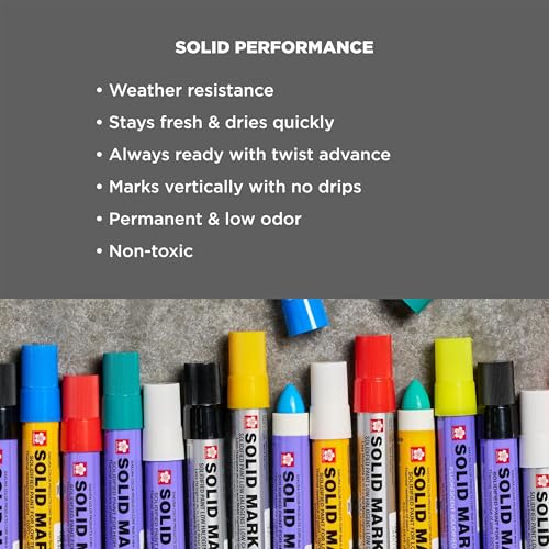 Sakura Solid Paint Markers - Permanent Marker Pens - Window, Wood & Glass Marker - Green Paint - 1 Pack - color: Green Paint