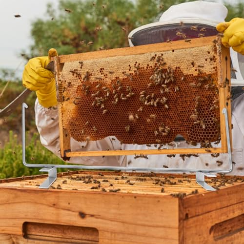 Yardwe Bee Hive Frame Holder Stainless Steel Beekeeping Frame Holder Bee Frame Bracket Beekeeping Perch Beekeeping Supplies