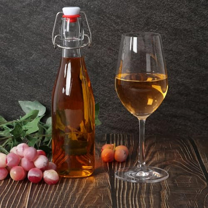 12 oz 10 Pack Swing Top Glass Bottles, Flip Top Brewing Bottle with Airtight Stopper Lids for Fermentation, Soda, Kombucha, Juice, Kefir, Wine