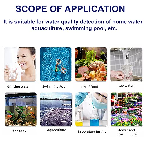 Digital PH Meter - High Accuracy Digital Water Quality Tester with 0-14 PH Measurement Range for Household Drinking, Pool and Aquarium with ATC - style: pH meter