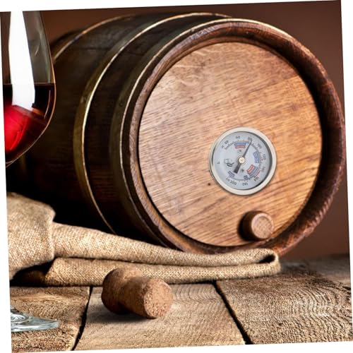 Ciieeo Stainless Steel Wine Thermometer with Threaded Design High Precision Dial Temperature Gauge for Winemaking Brewing and Reusable Stainless Steel