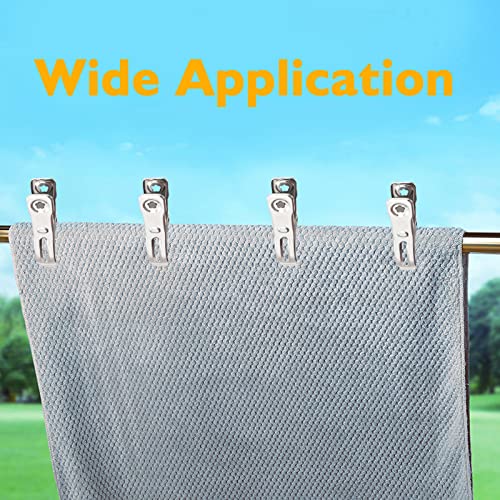 BESTEEL Upgraded 100 PCS Garden Clips, Greenhouse Clamps 100% Stainless Steel Heavy Duty Greenhuose Clips for Netting - Strong Grip to Hold Down Shade Cloth or Plant Cover on Garden Greenhouse Hoops - size: 100PCS