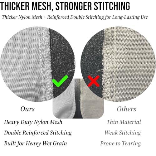 2 Pack BIAB Brewing Bag, 26" x 22", 250 Micron Reusable Fine Mesh Brew Bags with Reinforced Stitching & Drawstring, Heavy Duty Nylon Straining Bag for All Grain Home Brewing & Beer Wine Cider - size: 2Pack 26" X 22"