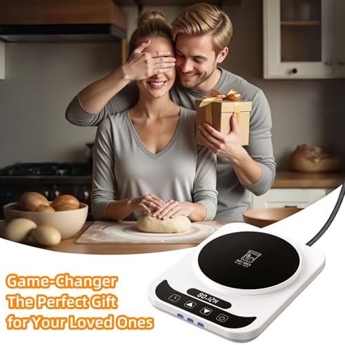 Sourdough Starter Warmer Mat | Precise 1°F Thermostat 70-100°F | 12H Auto Timer | Cooking Heating Pad for Bread Baking, Yogurt Making & Home Baking - color: White