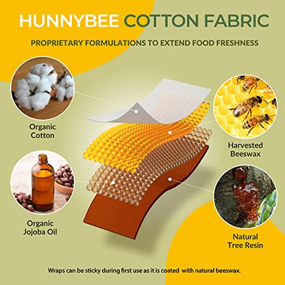 Trifecta Living Co. Versatile Beeswax Wraps,Set of 7-Fresh Food Keeper, Durable & Easily Cleaned, Sustainable Step Towards a Zero-Waste Kitchen, Unique Designs (Honeycomb, Lemon, Tropical Animals)
