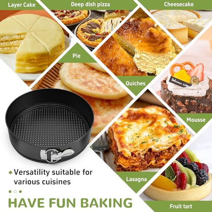 ZeroPone 7 Inch Springform Pan with Removable Bottom, Non-stick Round Spring Form Cake Mold Cheesecake Pan For Baking - size: 7 Inch