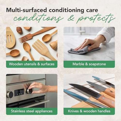 CLARK'S Cutting Board Scrub Brush - for Applying Food Grade Mineral Oil - Food Safe Wood Stain - Ideal for Wooden Butcher Blocks - Bamboo - Cast Iron - Countertops - Maple Construction - Food Safe - size: Large