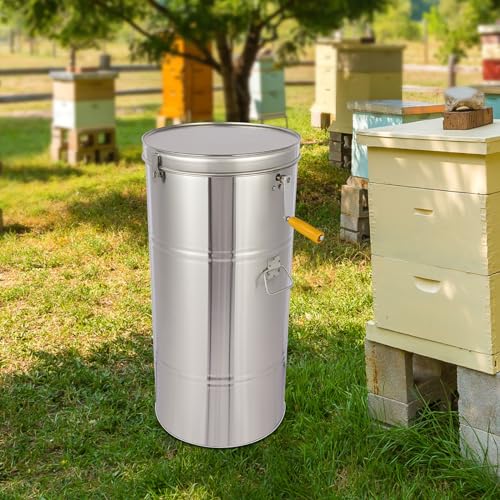 2 Frame Honey Extractor,Stainless Steel Manual Bee Honey Extractor,Beekeeping Equipment for Beekeeping Farms, Food Factories